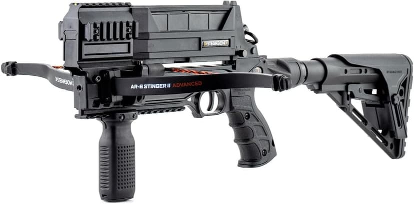 Steambow M10 Tactical Crossbow - Repeating Crossbow with 10-Shot Detachable Magazine for Target Practice, Home Defense, Hunting, Shooting Sports | Accurate 100 ft, Powerful 165 fps, Lightweight 4 lbs