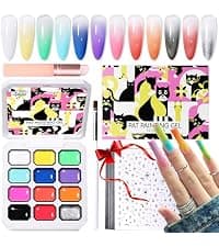 Quick-Dryings, Nail Marker for DIY Paint/Dotting/Liner, Home & Salon Manicure Tools, Great Gift, Non-Toxic, Beginner Friendly Nail Art Pens,12 Colors 0.7mm 3D Nail Polish Pens for Women B0DXKKV1GR