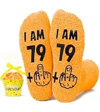 HAPPYPOP Birthday Gift Ideas - Socks for Senior Women Over 80, Best Gifts for 80 Year Olds