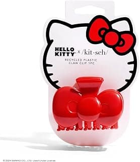 Hello Kitty x Kitsch Hair Clips for Women - Durable, Strong Hold All Day, Cute Claw Clips, Hello Kitty Stuff for Girls | Ideal Gifts for Women - Red Bow Shape, 1pc