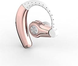 PONYBRO Wireless Headset with Mic,Unmatched Comfy Wireless Earbud w/ 8 Hrs, HiFi Sound Cell Phone Earpiece Hands Free Headphone Compatible with Android/iPhone/Smartphones/Laptop, Rose Gold