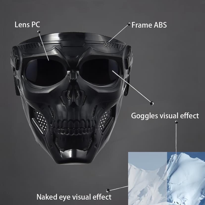 Motorcycle Face Mask Full Face,Dirt Bike Goggles Motocross, ATV, Offroad, Riding Racing Goggles for Men Women