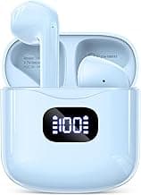 KTGEE Wireless Earbuds Bluetooth 5.3 Headphones, 40Hrs Playback Stereo Ear Buds with LED Display Charging Case IPX7 Waterproof in-Ear Earphones with Mic for Phone Tablet Laptop Sports, Blue