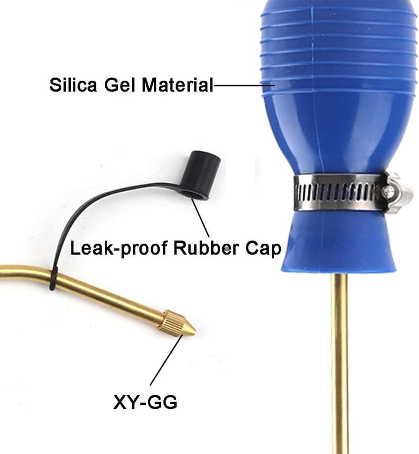 Sbestily Bug Treatment Powder Duster/Large Diatomaceous Earth Bulb Duster/Powder Applicator/Garden Applicator/Bulb with Long Copper Tube for Indoor and Outdoor Insect Treatment Blue