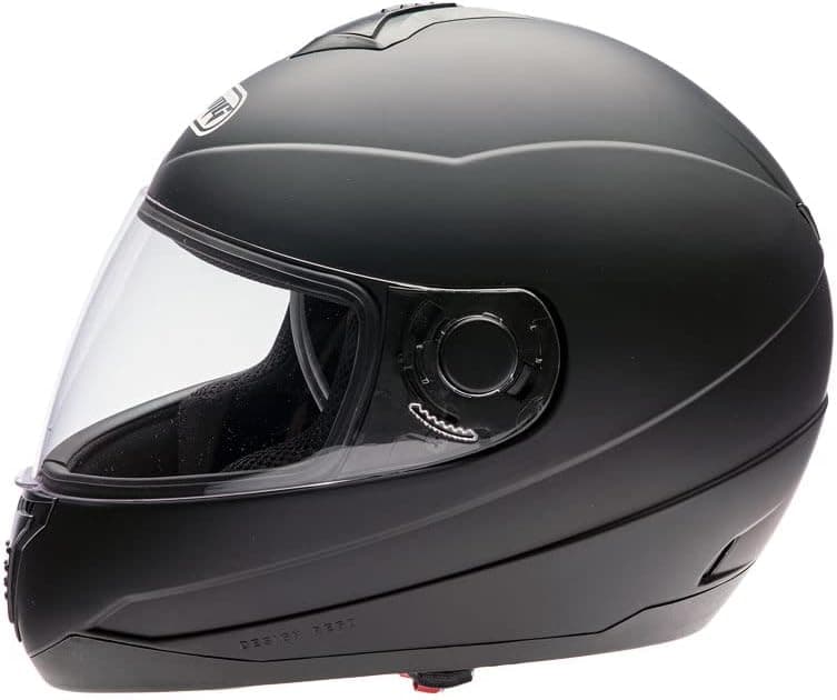 MMG Motorcycle Full Face Helmet DOT Street Legal Comes with Clear Shield and Spare Smoked Shield (MGAH26) (Matte Black, Medium)