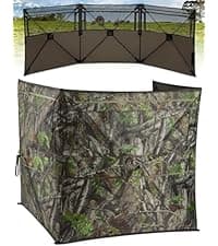 TIDEWE Hunting Blind 270°See Through with Carrying Bag for Turkey Hunting, Pop Up Ground Blinds, Portable Resilient Hunting Tent