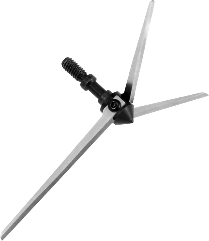 6 Pack Turkey Hunting Broadheads 100/125 Grain 420 Stainless Steel 3 Fixed Blade Broadhead 4" Cutting Dia Archery Arrow Tip for Compound Bow and Recurve Bow