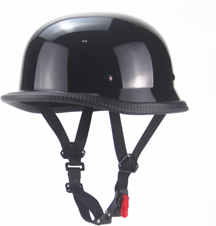 German Style Motorcycle Helmet,Adult Half Helmet Open Face DOT Approved, Motorcycle Cruiser Scooter Cool Helmet