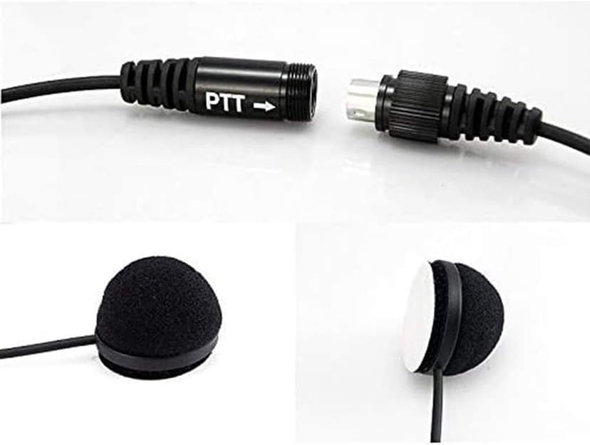 BAOFENG Helmet Kit 2 PIN Full Face Motorcycle Headset Earpiece Mic Ken Wood/WOU Xun/Pu Xing/Lin ton Two Way Radio Walkie Talkie, Black
