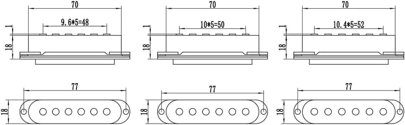 Pareschi 3-Pack Single Coil Pickups for Strat Guitar, Vintage Tone, Easy Install, Suitable for Stage/Recording/Practice Multiple Scenarios (White)