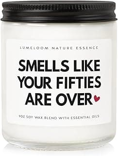 Funny 60th Birthday Gifts for Women Unique, 9oz Lavender Scented Soy Wax Candle, 1965, 60th Birthday Decorations for Woman, Men, Her, Him Wife, Sister, Friend, Cool Gifts