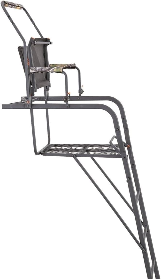 Guide Gear 15.5' Ladder Tree Stand for Hunting with Mesh Seat, Hunting Gear, Equipment, and Accessories