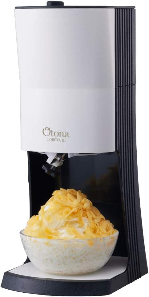 Doshisha Electric Fluffy Snow Shaved Ice Maker with 3 Ice Cups, Black
