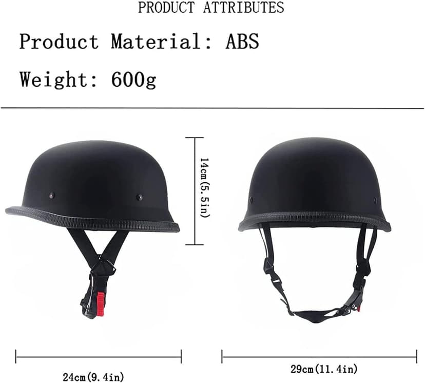German Half Helmet,Adult Summer Handmade Personality Vintage Casco,Motorcycle Helmet Scooter Cool Helmet for Men and Women