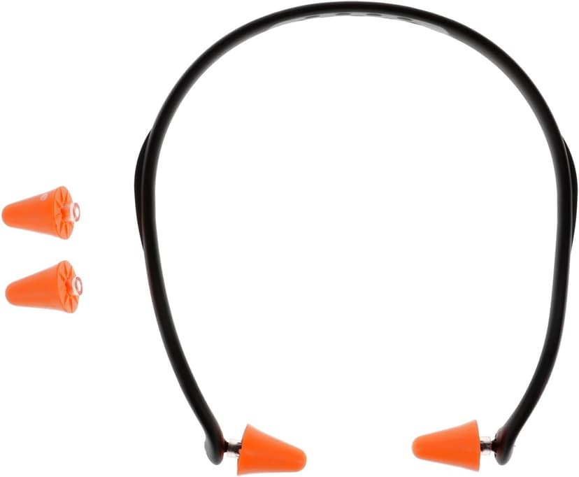 Walker's Pro-Tek Earplug Band 25dB NRR Passive Hearing Protection Shooting Hunting Soft Adaptable Foam Plugs w/Comfortable Neckband, Extra Pair of Ear Tips Included