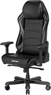 DXRacer Master XL Video Gaming Chairs for Adults, Ergonomic Reclining Computer Gaming Chair, Racing Style Height Adjustable (EPU Leatherette, Black Line)