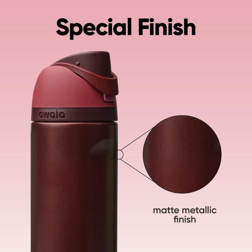 Owala FreeSip Stainless Steel Water Bottle 24 oz Black Cherry B0FJN3BTPV