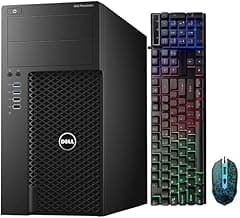 Dell Precision Gaming Desktop PC Tower Computer – Intel Core i5-6500 6th Gen – 16GB RAM – 256GB SSD – 1TB HDD – GeForce GT 1030 – RGB Keyboard & Mouse – Windows 11 Pro (Renewed)