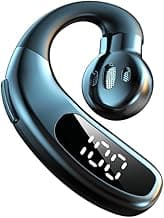 SMOUSKK Open Ear Bluetooth 5.5 Wireless Earbuds 180° Rotatable Design Single Earpiece LED Display 72H Playtime Ear Headset for Cell Phone