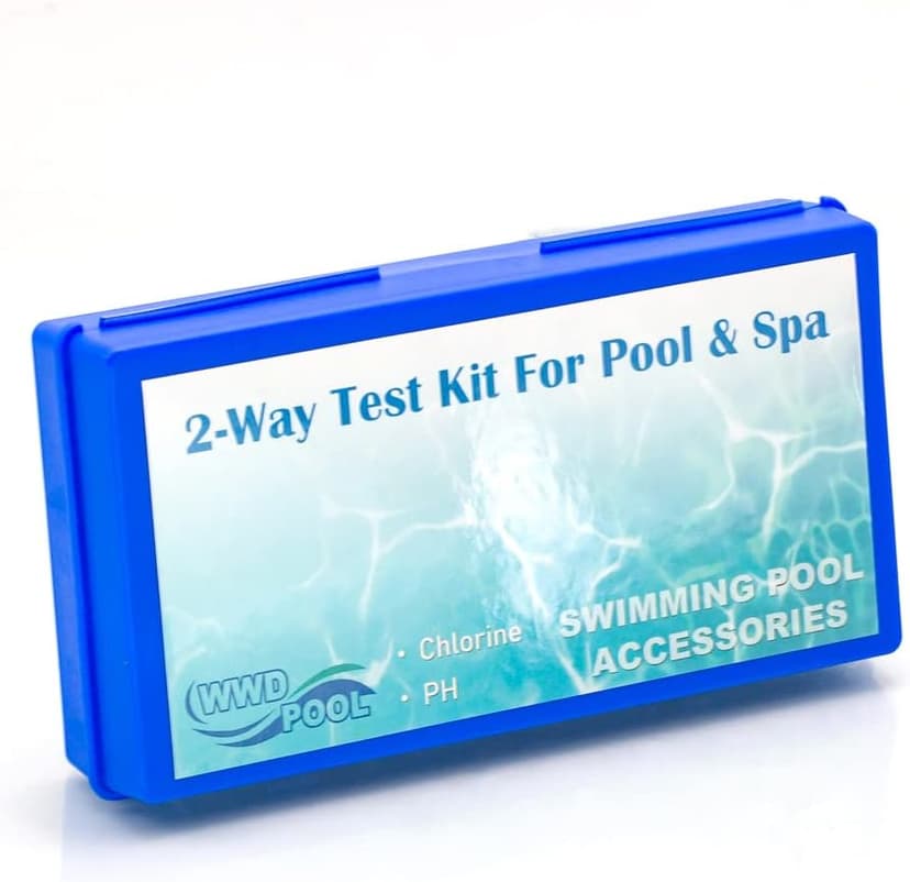 WWD POOL Swimming Pool Spa Water Chemical Test Kit for Chlorine and Ph Test (2 Way Test Kit)
