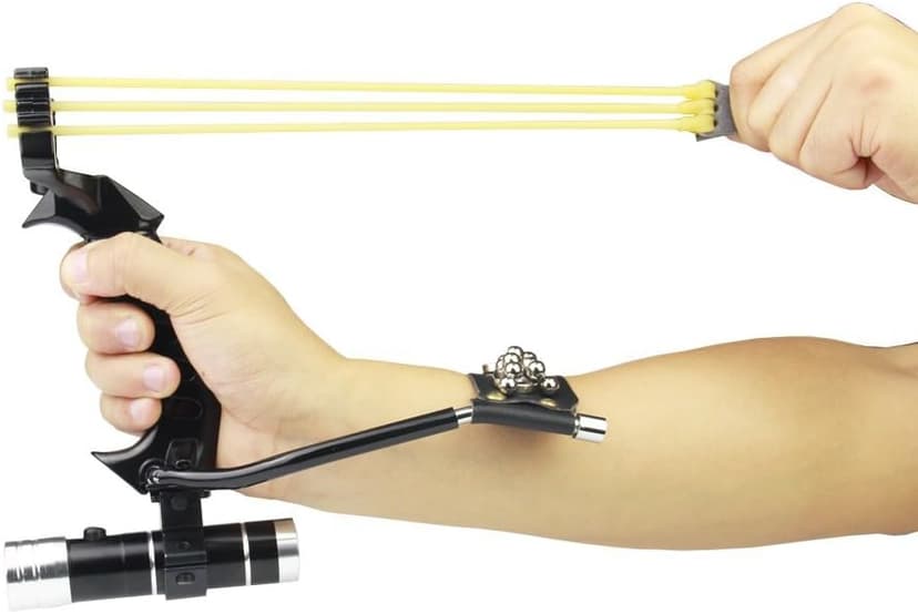 COOY Slingshot,Wrist Sling Rocket Professional Hunting Slingshot with Heavy Duty Launching Bands, High Velocity Catapult …