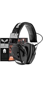 PROHEAR Electronic Ear Protection for Shooting with 4X Sound Amplification, Gun Range Hearing Protection Muffs, NRR 23dB Noise Reduction Headphones for Hunting, Pink