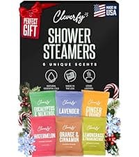 Cleverfy Shower Steamers Aromatherapy for Women and Men – Self-Care Shower Bombs for Stress Relief and Relaxation – 6 Tablets