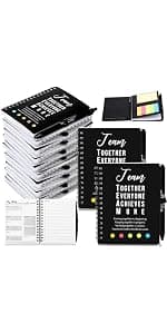 Appreciation Gift for Dsp Ma Coworker Office Staff, Customer Service Week, Thank You A6 Notebook Planner with Sticky Note Pen Resurhang 24 Set Customer Service Appreciation Gift for Staff, Black B0DG5J24WP