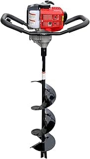 GardenTrax Earth Auger Combo 43cc 2cycle Powerhead with 8 Inch Auger Drill Bit EPA Compliant Post Hole Digger