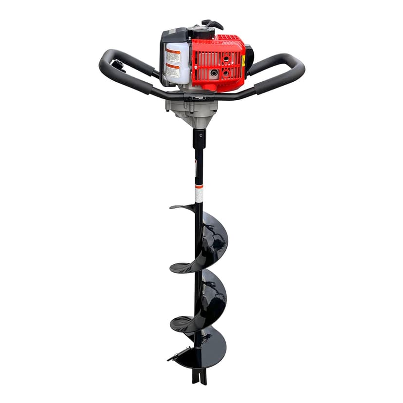 GardenTrax Earth Auger Combo 43cc 2cycle Powerhead with 8 Inch Auger Drill Bit EPA Compliant Post Hole Digger