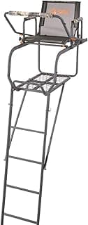 Guide Gear 15.5' Ladder Tree Stand for Hunting with Mesh Seat, Hunting Gear, Equipment, and Accessories