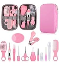 Baby Grooming Kit, Infant Safety Care Set with Hair Brush Comb Nail Clipper Nasal Aspirator,Baby Essentials Kit for Newborn Girls Boys B0B8NKVDJH