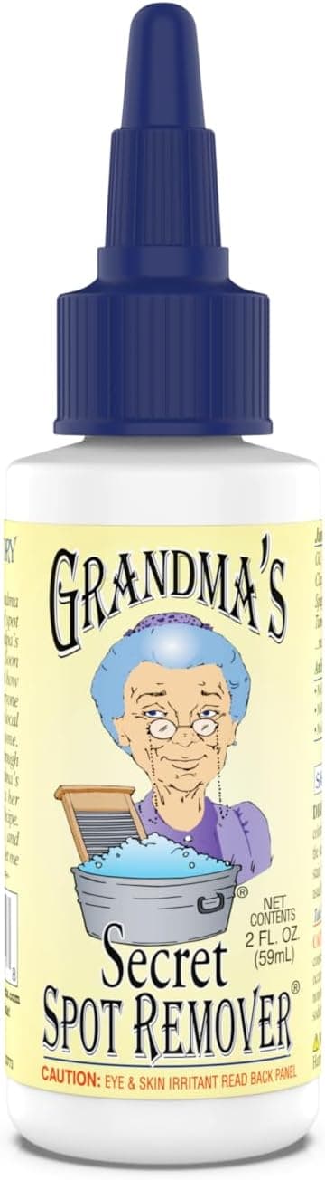 Grandma's Secret Spot Remover - Chlorine, Bleach and Toxin-Free Stain Remover - Stain Remover for Clothes - Fabric Stain Remover Removes Oil, Paint, Blood and Pet Stains – 2 Ounce