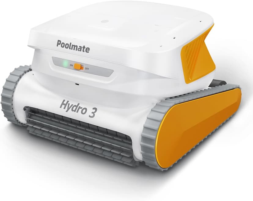 Hydro3 Robotic Pool Cleaner, 150W Cordless Pool Vacuum for Inground/upground Pool Max 861-1070 sq.ft, 200mins Runtime, 2xBrushless-Motor, 4.1L Filter Basket, Wall Climbing/Waterline Clean