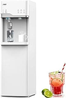 IKT 4-in-1 Hot/Cold Water Cooler with Ice Maker, 5 Gal, Bottom Load, Bullet Ice 22lbs Per Day Innovative Slim & Sleek Design for Home or Office White