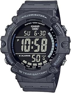 Casio Illuminator AE1500WH Series | 10-Year Battery | LED Backlight | 5-Alarms | 1/100 Sec Stopwatch | Men's Digital Watch