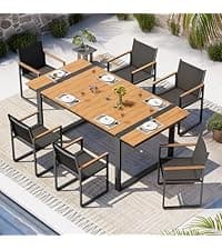 Lounge Chair Outdoor with Wheels, Aluminum Chaise Lounge Outdoor Chair with 5 Adjustable Backrest - Easy to Move- Pool Lounge Chairs for Patio, Poolside, Darkgray