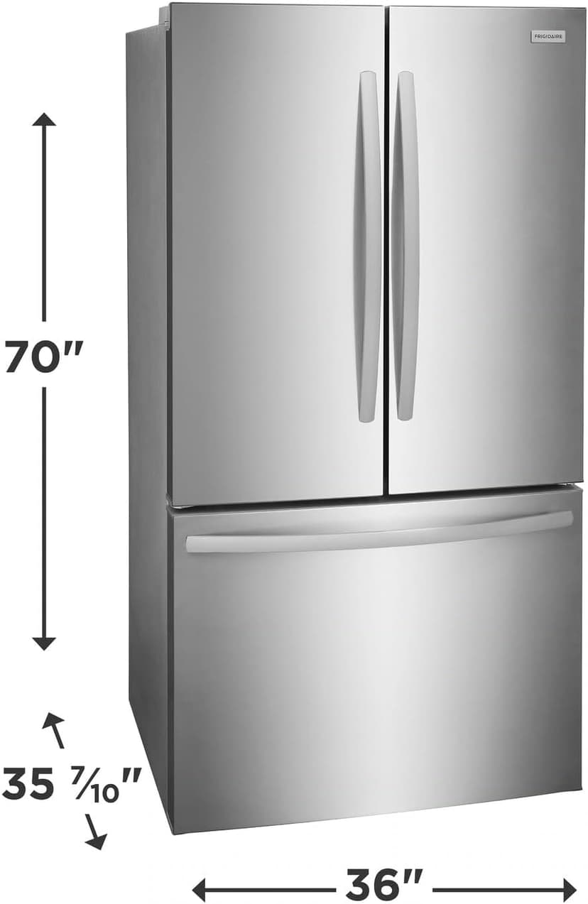 Frigidaire FRFS2823A 36 Inch Wide 27.8 Cu. Ft. French Door Refrigerator with External Ice and Water Dispenser - Stainless Steel