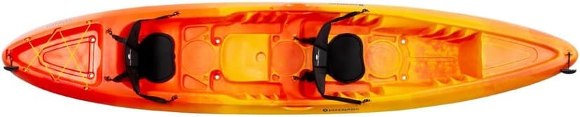 Perception Rambler | Sit on Top Tandem Kayak | Recreational Kayak for Two | Storage with Tie Downs