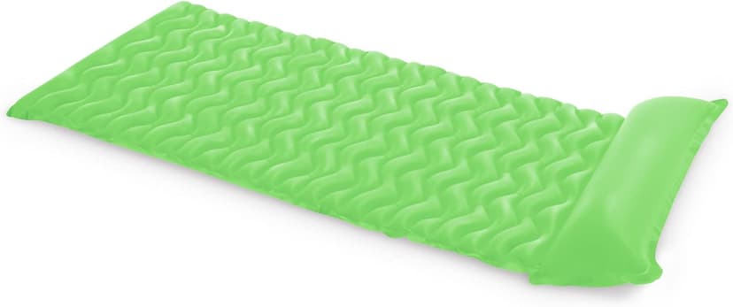 Intex Tote 'N Float Wave Mat Durable Vinyl Floating Inflatable Swimming Pool Lounger with Built-in Pillow Rest, 1 Float, Color Varies