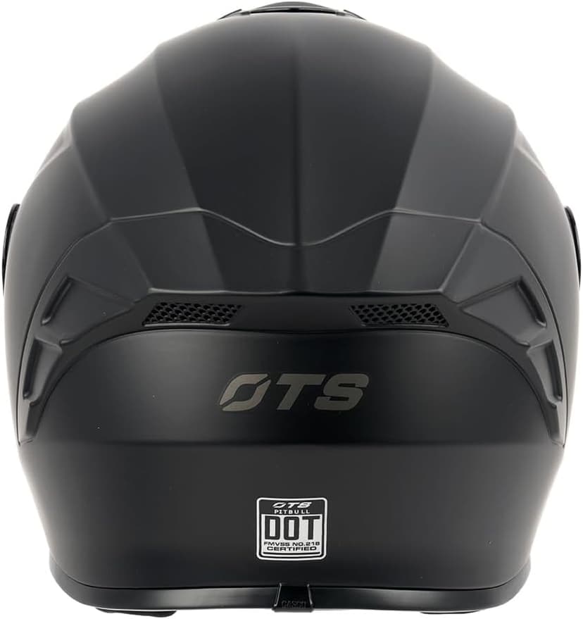 Orthrus Full Face Motorcycle Helmet for Adults Men & Women DOT Approved Motorbike Street Bike Racing Helmets with Tinted & Clear Visors (Matte Black, Large)