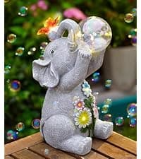 Nacome Solar Garden Outdoor Statues Turtle with Succulent and 7 LED Lights - Lawn Decor Tortoise Statue for Patio, Balcony, Yard Ornament - Unique Housewarming Gifts