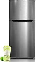 SMETA 30'' Top Mount Refrigerator with Freezer, 16.2 Cu. Ft. Stainless Steel 2-Door Counter Depth Fridge, Energy Saving, Ice Maker Ready, Reversible Door, Frost Free, Ideal for Garage & Office