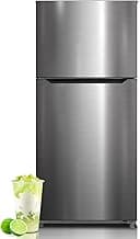 SMETA 30'' Top Mount Refrigerator with Freezer, 16.2 Cu. Ft. Stainless Steel 2-Door Counter Depth Fridge, Energy Saving, Ice Maker Ready, Reversible Door, Frost Free, Ideal for Garage & Office