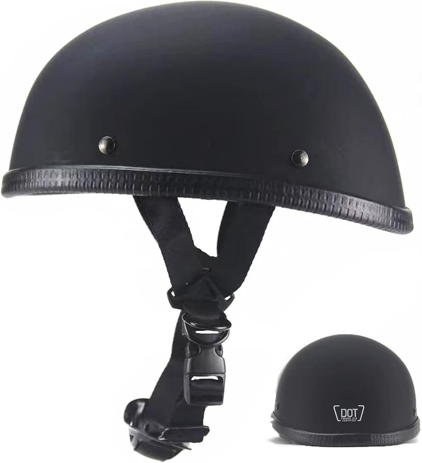 Motorcycle Half Helmet, DOT Approved Adult Men Women Retro Open Face Helmets, Helmet for Adults, Half Shell Helmet