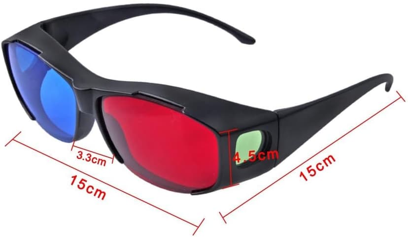 BIAL Red-blue 3D Glasses/Cyan Anaglyph Simple style 3D Glasses 3D movie game-Extra Upgrade Style