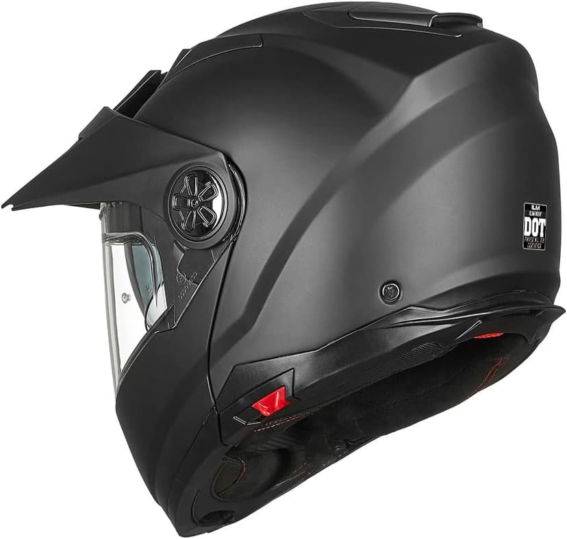 ILM Motorcycle Full Face Modular ATV Helmet Three in One Snowmobile Casco with Pinlock Anti Fog Visor for Men Women DOT Model 909F