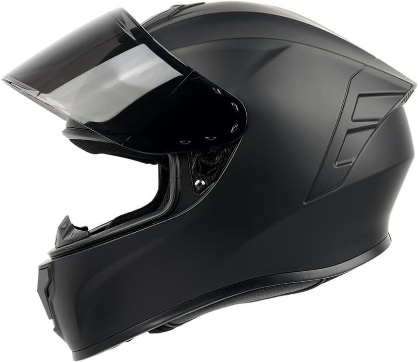 Orthrus Full Face Motorcycle Helmet for Adults Men & Women DOT Approved Motorbike Street Bike Racing Helmets with Tinted & Clear Visors (Matte Black, Large)