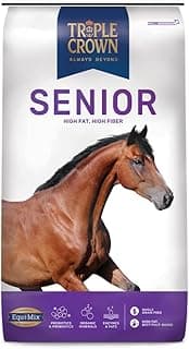 Triple Crown Senior Horse Feed, High Fat and High Fiber, 50 lbs