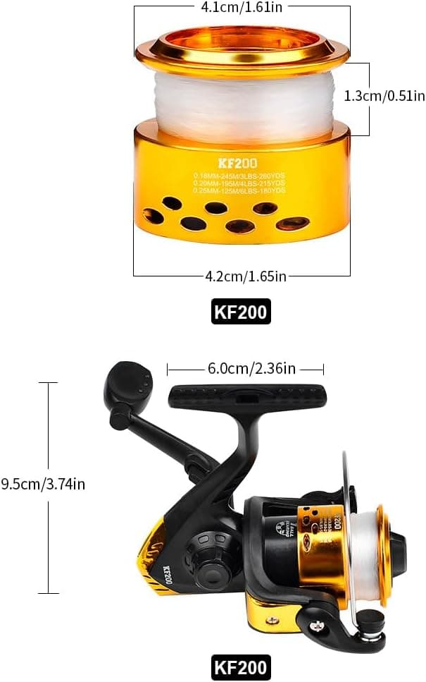 Spinning Fishing Reel, CNC Aluminum Spool, 1 BB Light Weight, 5.2:1 Gear Ratio
